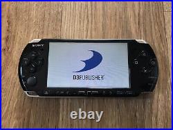 PSP-2003 2000 Console Bundle Piano Black Games Case Tested Working