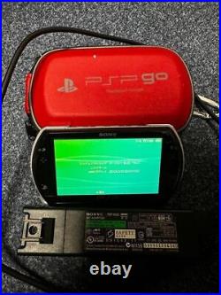 PSP Go Piano Black PSP-N1000 PB Handheld Game Console Set Working with Case