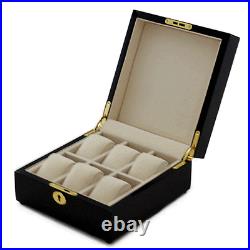 Piano Black Finish Wooden Six Watch Case / Watches Box (ALB5 BLK)