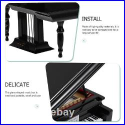 Piano Box Black Case Musical Boxes Piano Voice Box Piano Table Decor