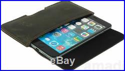 Piano Handmade Genuine Leather Belt Mounted Holster Pouch Case For Apple Iphone