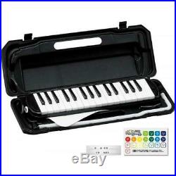 Piano Keyboard Style Melodica Harmonica withhard case set black F/S from Japan