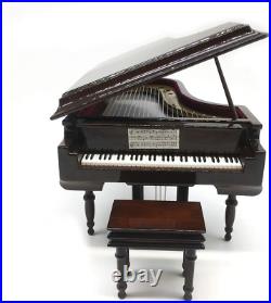 Piano Music Box with Bench and Black Case Musical Boxes Gift for Christmas/Birth