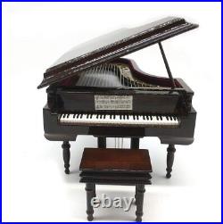 Piano Music Box with Bench and Black Case Musical Boxes Gift for Every Occasion