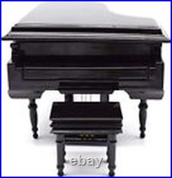 Piano Music Box with Bench and Case Musical Boxes Gift for Black