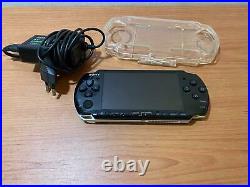 PlayStation Portable 3000 Piano Black Mint Condition Sony PSP Case Charger
