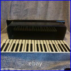 Porcelain Piano Jewelry Box 14 x4 1/2 x4 1/2 Black And White