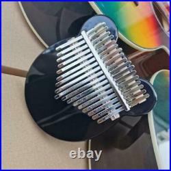 Professional Kalimba 17 Key Thumb Piano Black for Music Lover with Case