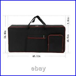 QEES 61 Note Keyboard Bag, Electric Piano Case, 600D Oxford Cloth with 10mm C