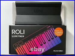 ROLI LUMI Keys (Black) and Snap Case (Black) Electronic Piano Keyboard