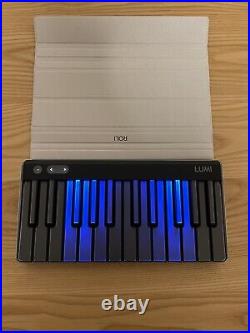 ROLI LUMI Keys MIDI Piano Keyboard Portable With Original Snapcase Case (Black)