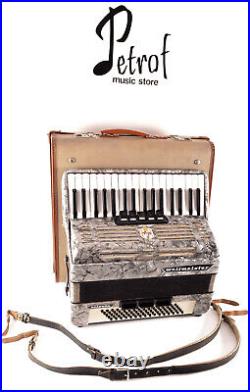 Rare German TOP Piano Accordion Weltmeister Unisella 80 bass, 8 reg. +Case&Straps