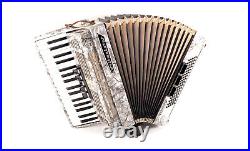 Rare German TOP Piano Accordion Weltmeister Unisella 80 bass, 8 reg. +Case&Straps