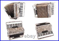 Rare German TOP Piano Accordion Weltmeister Unisella 80 bass, 8 reg. +Case&Straps