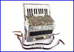 Rare Vintage German Made Top Piano Accordion Weltmeister 40 bass, 4r. +Case&Straps