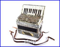 Rare Vintage German Made Top Piano Accordion Weltmeister 40 bass, 4r. +Case&Straps