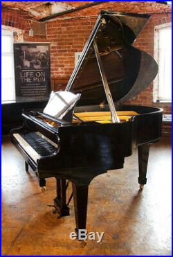Rebuilt, 1951, Steinway Model S grand piano with a black case. 5 year warranty