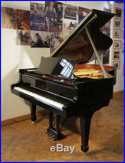 Rebuilt, 1970, Steinway Model A grand piano with a black case. 5 year warranty