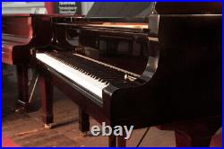 Reconditioned, 2000, Yamaha C6 grand piano with a black case and spade legs