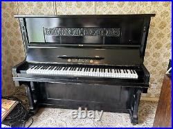 Refurbished Victorian Case Upright Piano, Ferd. Manthey