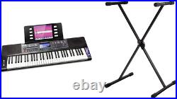 RockJam 61 Key Keyboard Piano with Pitch Bend, Power Supply, Sheet Music Stand