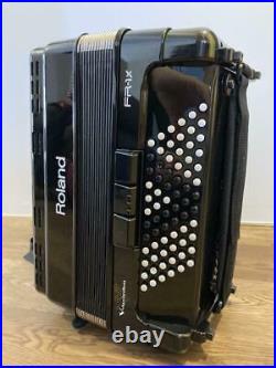 Roland FR-1x V-Accordion japanese Piano Black used JAPAN With genuine soft case