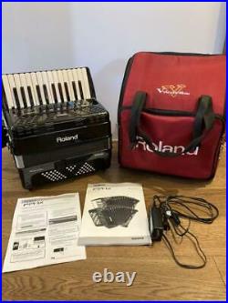 Roland FR-1x V-Accordion japanese Piano Black used JAPAN With genuine soft case