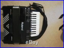 Roland V-Accordion FR-1X Black Piano Digital Accordion Mint Condition with Case