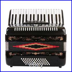 Rossetti 3460 34 Keys 60 Bass Piano Accordion BLACK with Hard Case and Straps