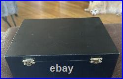 S Black Baby Grand Piano Music Box with Bench and Black Case