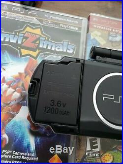 SONY PSP 3001 Piano Black Console + PSP Camera + Memory Card + PSP Case + Games