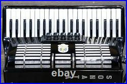 Sonata 120-Bass 41-Key 5-Treble Switches Small Size Black Piano Accordion withCase