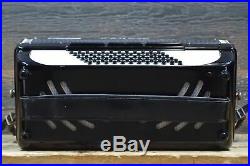 Sonata 72-Bass 34-Key 5-Treble Switches Black Piano Accordion withCase #4544