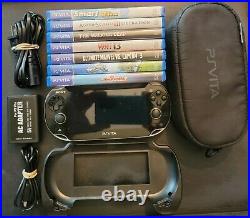 Sony PS Vita PCH-1101 Model System 9 games, case, 8gb memory card, charger
