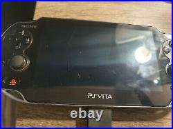 Sony PS Vita WiFi OLED Piano Black 128gb SDcard 3.65, leather case