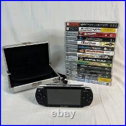 Sony PSP-1001 Black System Bundle with15 Movies 2 Games And Case READ