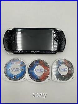 Sony PSP 2000 Black PlayStation Portable Handheld System Console Case Games