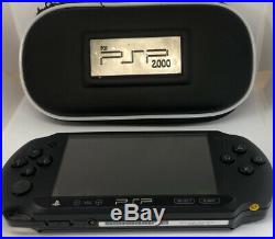 Sony PSP 2000 Piano Black With Carry Official PSP 2000 Case Mint Condition