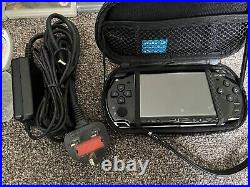 Sony PSP 2003 Console Piano Black & 2GB + 512MB SD Cards + Case + 5 Games + UMD