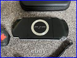 Sony PSP 2003 Console Piano Black & 2GB + 512MB SD Cards + Case + 5 Games + UMD