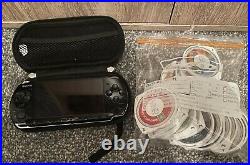 Sony PSP-3000 64MB Piano Black Handheld System + Games And Case