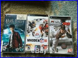 Sony PSP-3000 Bundle Piano Black Great Condition, 3 Games, 2 cases, 2 chargers