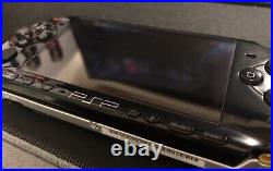 Sony PSP 3000 Console Piano Black with Charger & Soft Case Excellent Condition