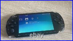 Sony PSP 3000 Console Piano Black with Charger & Soft Case Excellent Condition