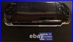 Sony PSP 3000 Console Piano Black with Charger & Soft Case Excellent Condition