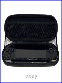 Sony PSP 3000 Entertainment Pack Piano Black Handheld System & Case No Battery