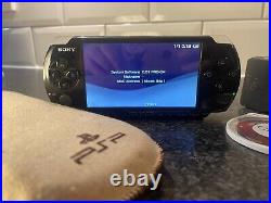 Sony PSP 3000 Piano Black Handheld System Charger, Case & Game