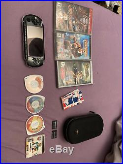 Sony PSP 3001- No CHARGER / BATTERY- 7 Games +2 Memory Cards 1 GB / 32 MB +Case