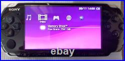 Sony PSP 3003 64GB Piano Black 4 games Case 8MB Memory card Mint Condition