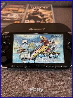 Sony PSP-3003 Black Console. Includes Case, Games & Charger